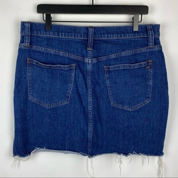 Madewell Denim Mini Skirt Womens Blue Size 32 5 Pocket Step Hem Edition Ladies - Picture 10 of 10